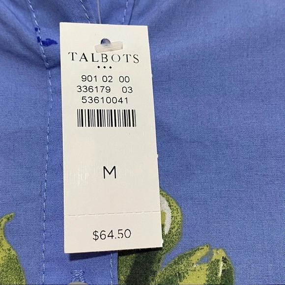 NWT TALBOTS Floral Blouse Shirt Top Boho Women’s M - Picture 6 of 7